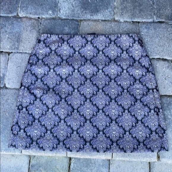 LOFT Jacquard Brocade Shimmer Shift Skirt - Picture 1 of 7